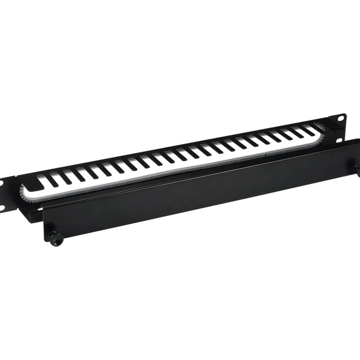 19" (48,26cm) EFB Elektronik 1HE Kabelführungspanel mit Abdeckung,RAL9005