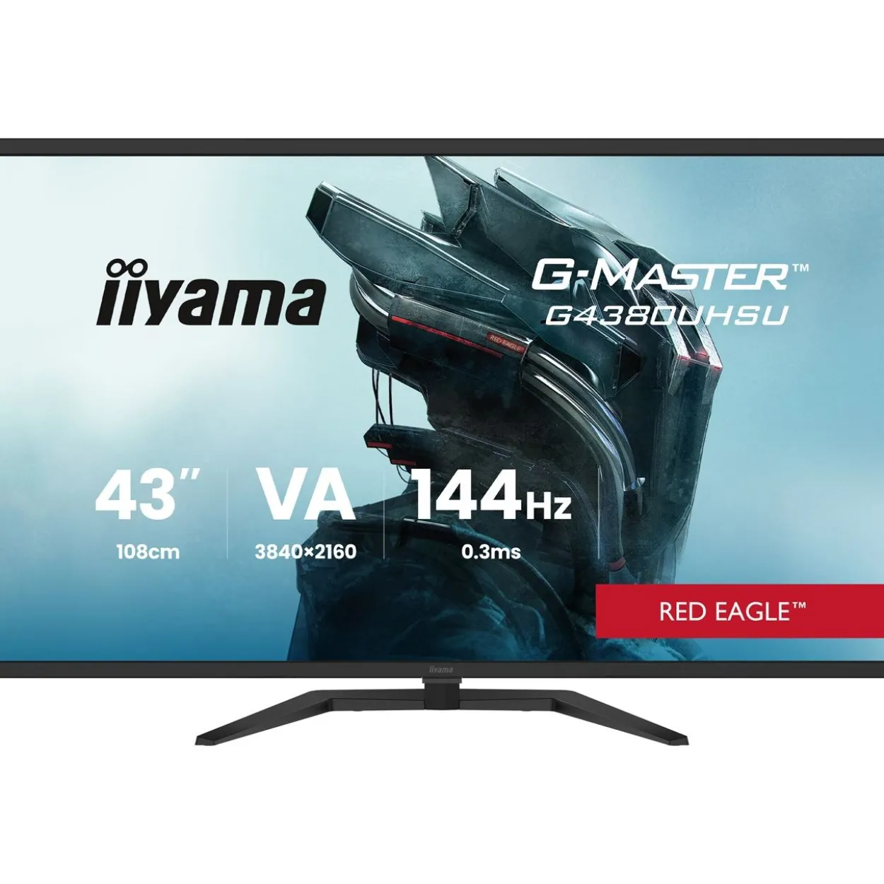 42.5" (107,95cm) iiyama G-MASTER G4380UHSU-B2 Red Eagle schwarz 3840x2160 2xDisplayport 1.4 / 2x HDMI 2.1