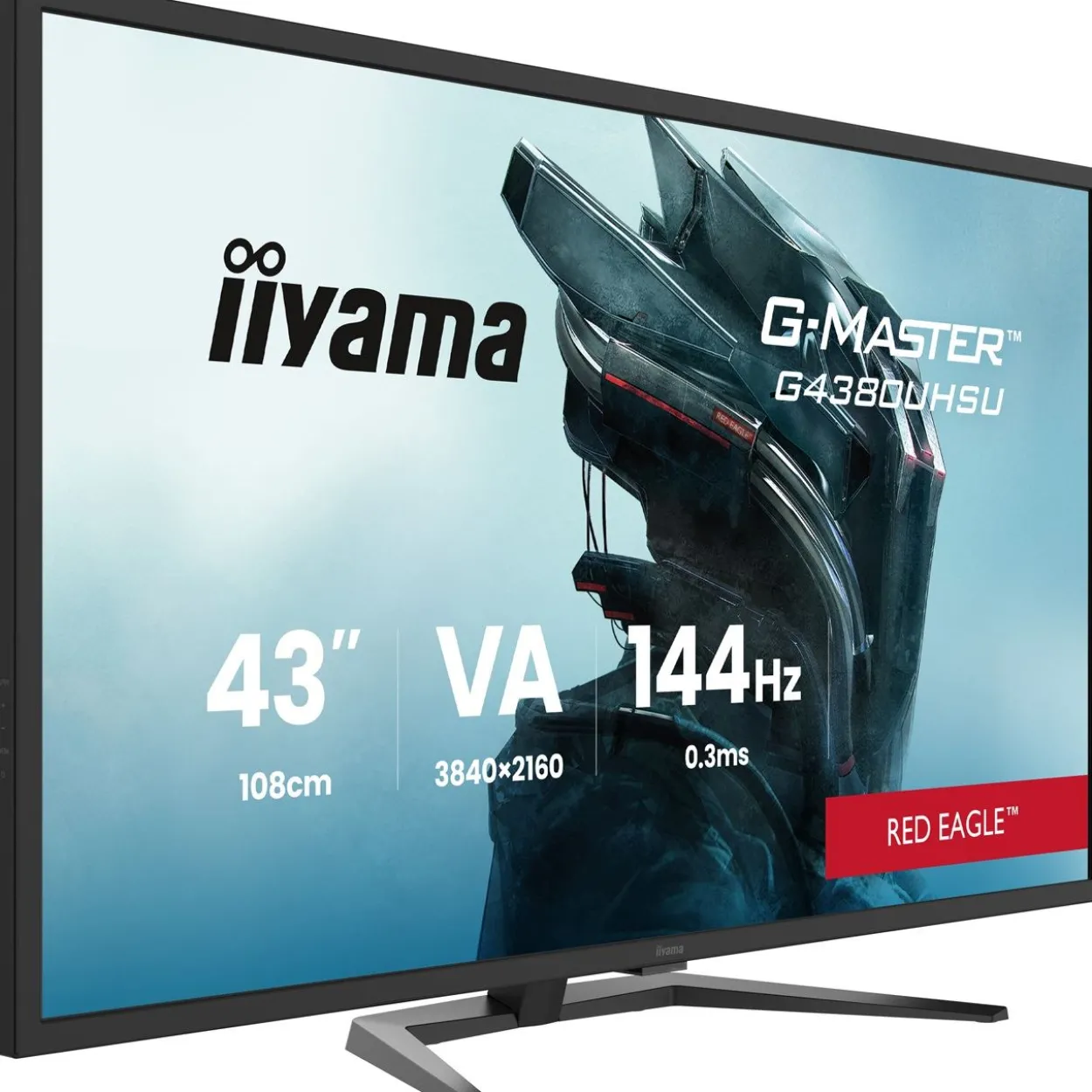 42.5" (107,95cm) iiyama G-MASTER G4380UHSU-B2 Red Eagle schwarz 3840x2160 2xDisplayport 1.4 / 2x HDMI 2.1