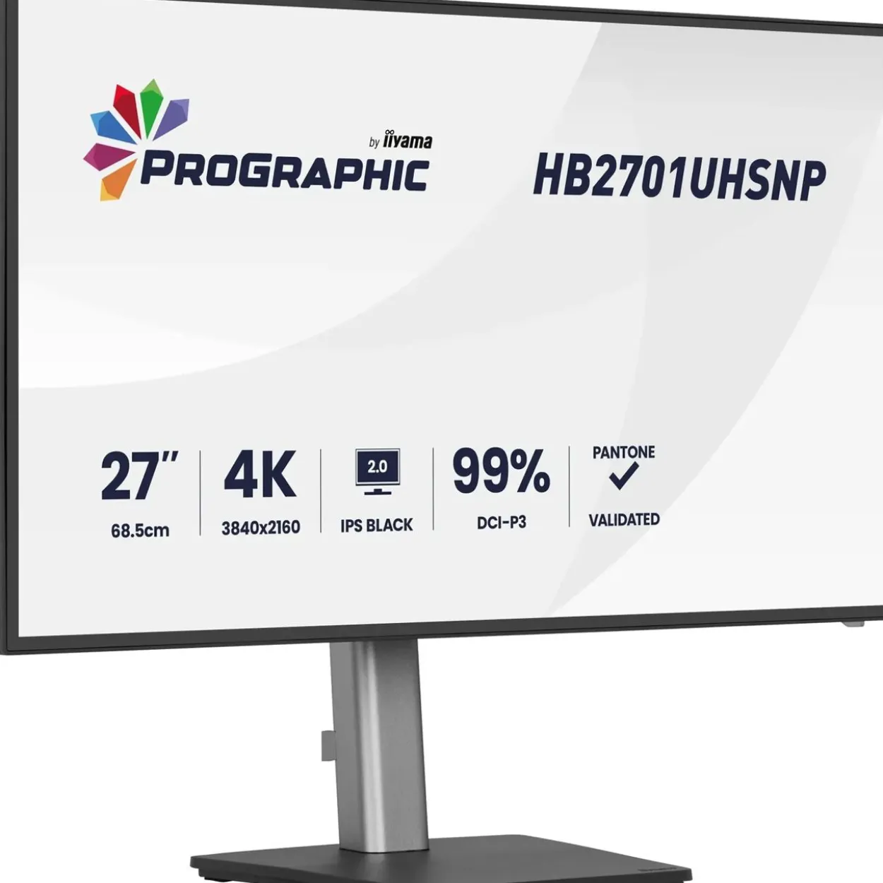 27" (68,58cm) iiyama ProGraphic HB2701UHSNP-B1 schwarz 3840x2160 1x DisplayPort 1.2 / 1x HDMI 2.0 / 1x USB-C mit Displayport