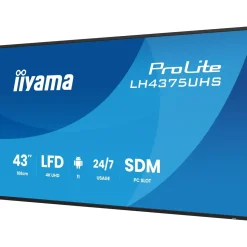 42.5" (107,95cm) iiyama ProLite LH4375UHS-B2AG schwarz 3840x2160 1x DisplayPort 1.2 / 3xHDMI 2.0