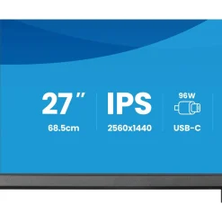 27" (68,58cm) iiyama ProLite XB2797QSNPH-B1 schwarz 2560x1440 1x DisplayPort 1.2 / 1xHDMI 1.4 / 1x USB-C mit Displayport
