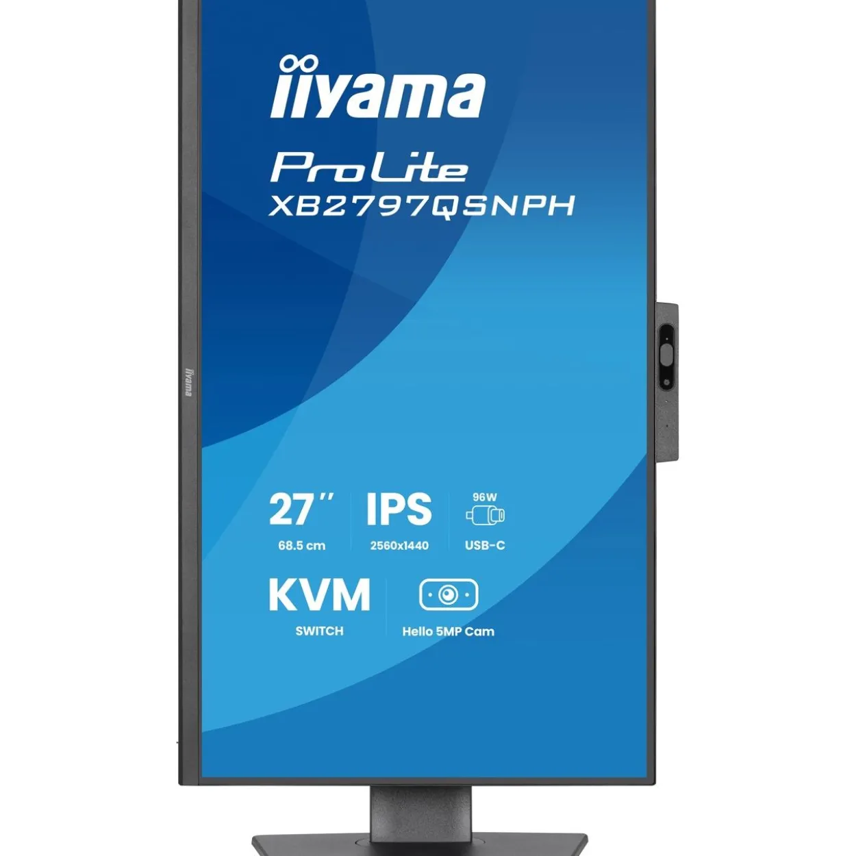 27" (68,58cm) iiyama ProLite XB2797QSNPH-B1 schwarz 2560x1440 1x DisplayPort 1.2 / 1xHDMI 1.4 / 1x USB-C mit Displayport