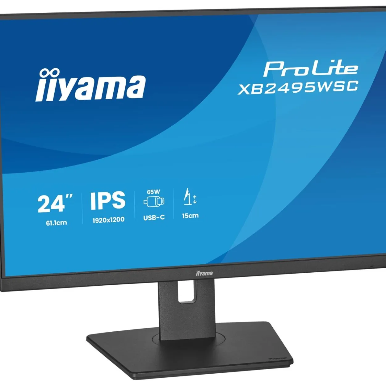 24.1" (61,21cm) iiyama ProLite XB2495WSC-B1 schwarz 1920x1200 1xHDMI 1.4 / 1x USB-C mit Displayport