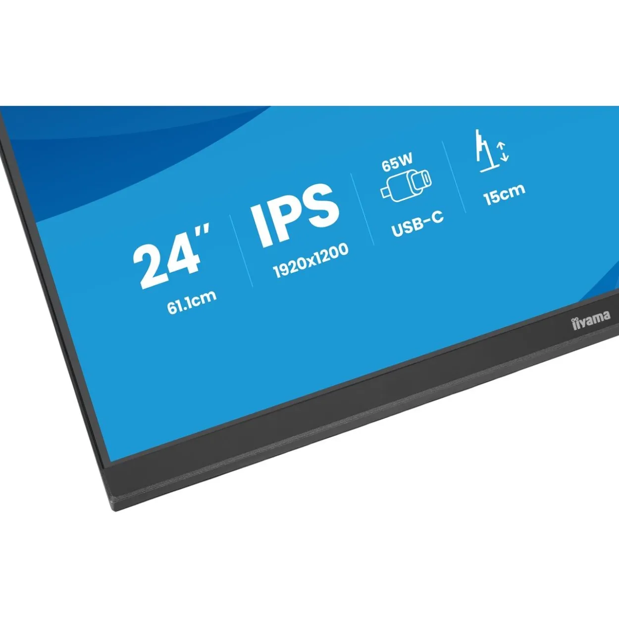 24.1" (61,21cm) iiyama ProLite XB2495WSC-B1 schwarz 1920x1200 1xHDMI 1.4 / 1x USB-C mit Displayport