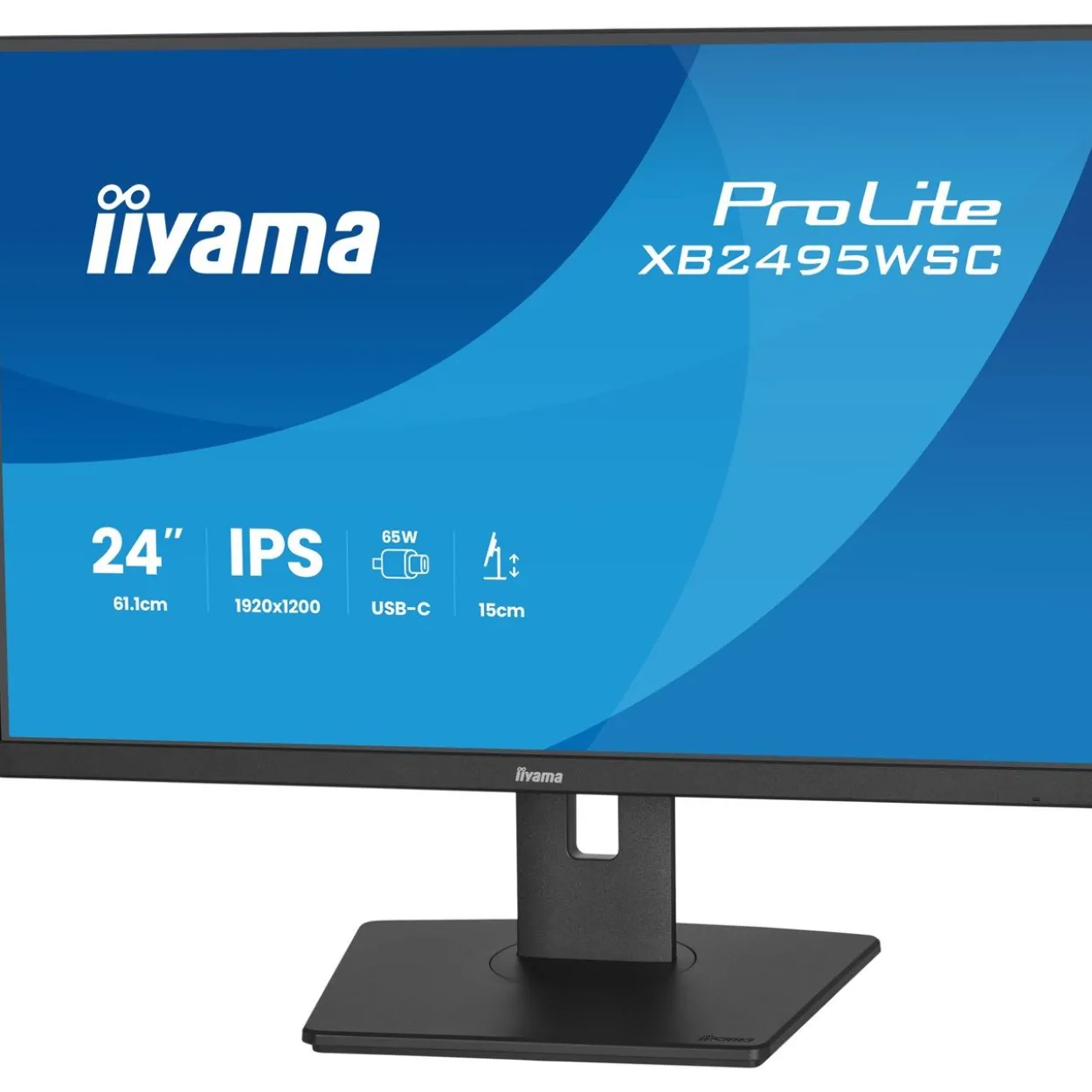24.1" (61,21cm) iiyama ProLite XB2495WSC-B1 schwarz 1920x1200 1xHDMI 1.4 / 1x USB-C mit Displayport