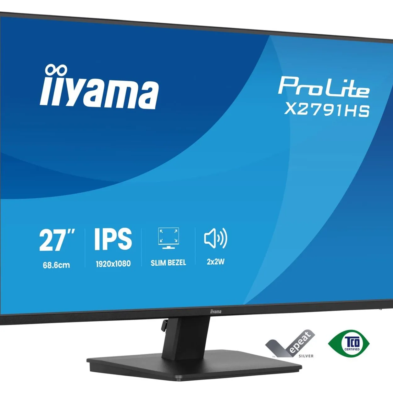 27" (68,58cm) iiyama ProLite X2791HS-B1 schwarz 1920x1080 1x DisplayPort 1.2 / 1xHDMI 1.4