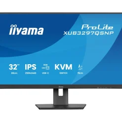 32" (81,28cm) iiyama ProLite XUB3297QSNP-B1 schwarz 2560x1440 1xDisplayPort 1.4 / 1xHDMI 2.0 / 1xUSB-C 3.0 mit DisplayPort 1.4