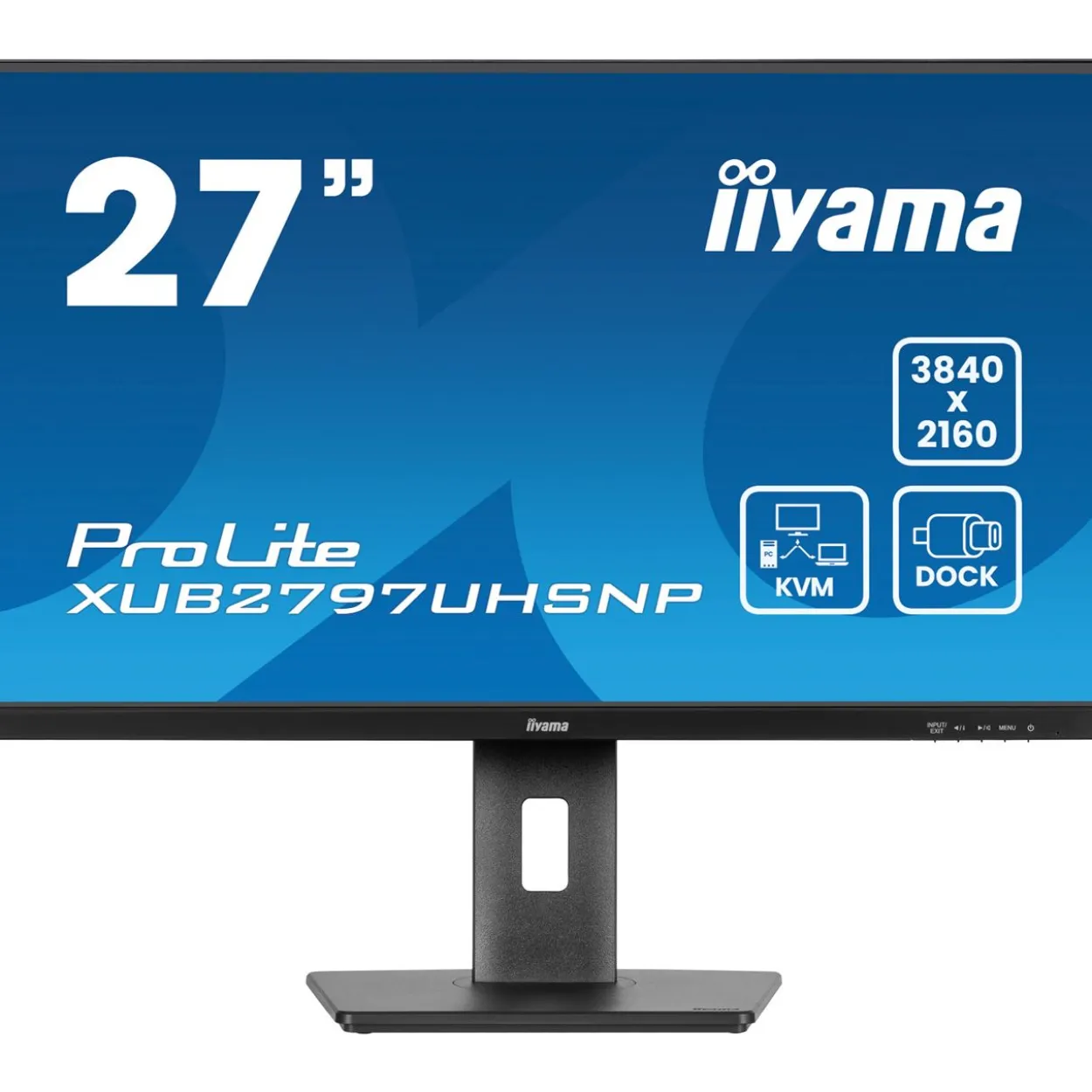 27" (68,58cm) iiyama ProLite XUB2797UHSNP-B1 schwarz 3840x2160 1x DisplayPort 1.2 / 1xDisplayPort Out / 1x HDMI 2.0