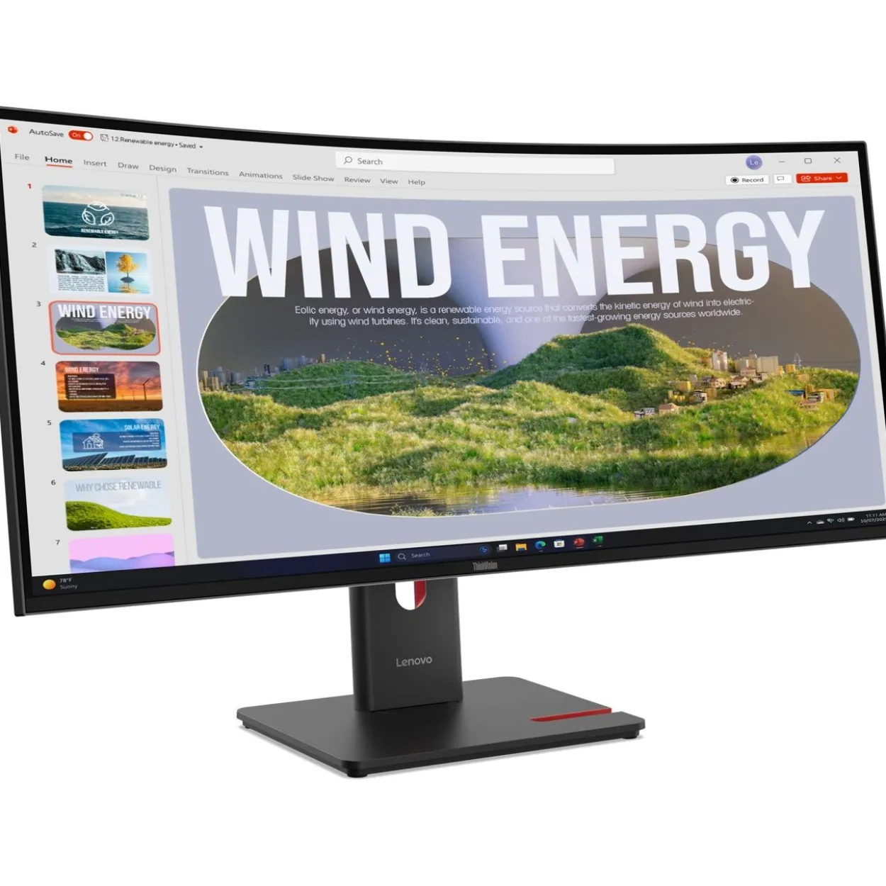 34" (86,36cm) Lenovo ThinkVision T34WD-40 schwarz 3440x1440 1xDisplayPort 1.4 / 1xHDMI 2.1 / 1x USB-C mit Displayport