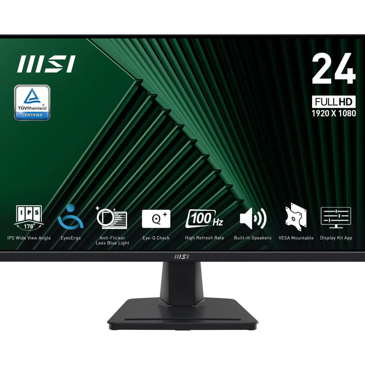 23,8" (60,47cm) MSI Pro MP245G schwarz 1920x1080 1x DisplayPort 1.2 / 1xHDMI 1.4b / 1xVGA