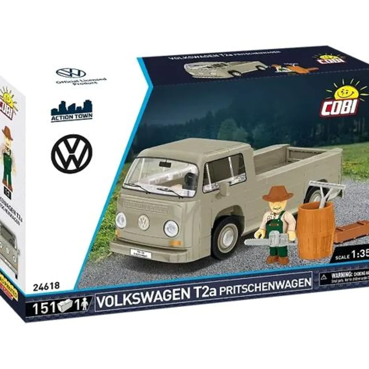 Cobi Volkswagen T2a Pritschenwagen (grau, Maßstab 1:35)
