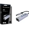 Conceptronic Adapter USB-C/-A3.0->GbE+3x-A3.0 5Gbs gr