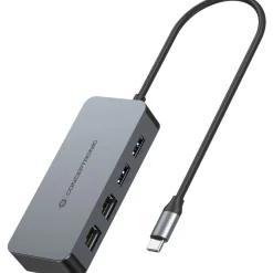 Conceptronic Adapter USB-C->2xGbE+2xUSB-A3.2 5Gbs 0.30m gr