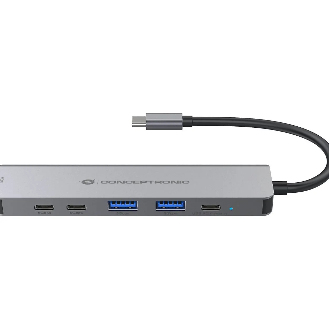 Conceptronic 6-1 Dock USB-C->HDMI,2xUSB-A,3xUSB-C,+ 25cm gr