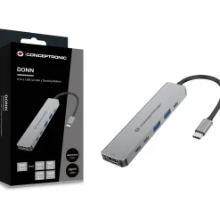 Conceptronic 6-1 Dock USB-C-><noscript><img width=