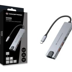 Conceptronic 6-1 Dock USB-C->HDMI,2xUSB-A,USB-C,+ 25cm si