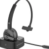 Conceptronic Headset Kabellos Bluetooth mit Ladestation sw