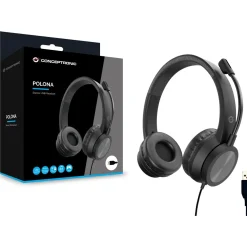 Conceptronic Headset USB-A Mikro,int.Bed.Stereo 2.0m sw