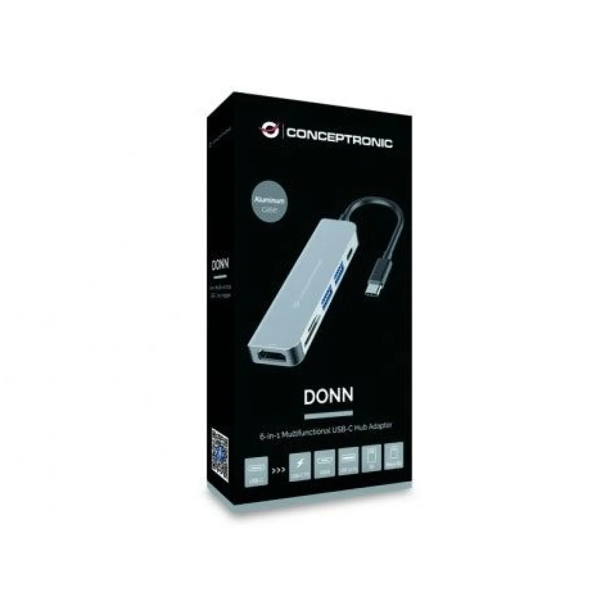 Conceptronic 6in1 USB3.1/C->2xUSB 3.0,HDMI,SD/TF Kartenleser