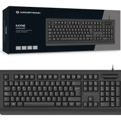 Conceptronic KAYNE01ES USB Spanisch schwarz (kabelgebunden)