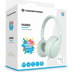 Conceptronic Kids Headset +Schalter 85dB 1.60m gn