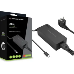 Conceptronic Ladegerät 1Port GaN USB-C 65WPD3.0/PPS sw