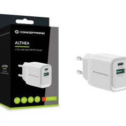 Conceptronic Ladegerät 2Port 33W,1xUSB-C,1xUSB-A weiß