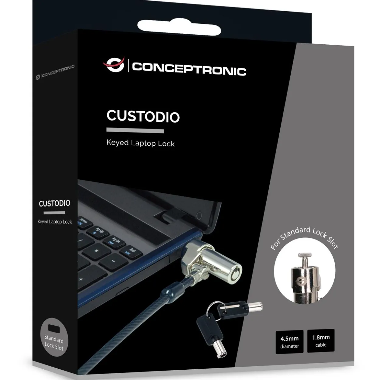 Conceptronic NBT Notebook Schlüsselschloss Standard 1.80m