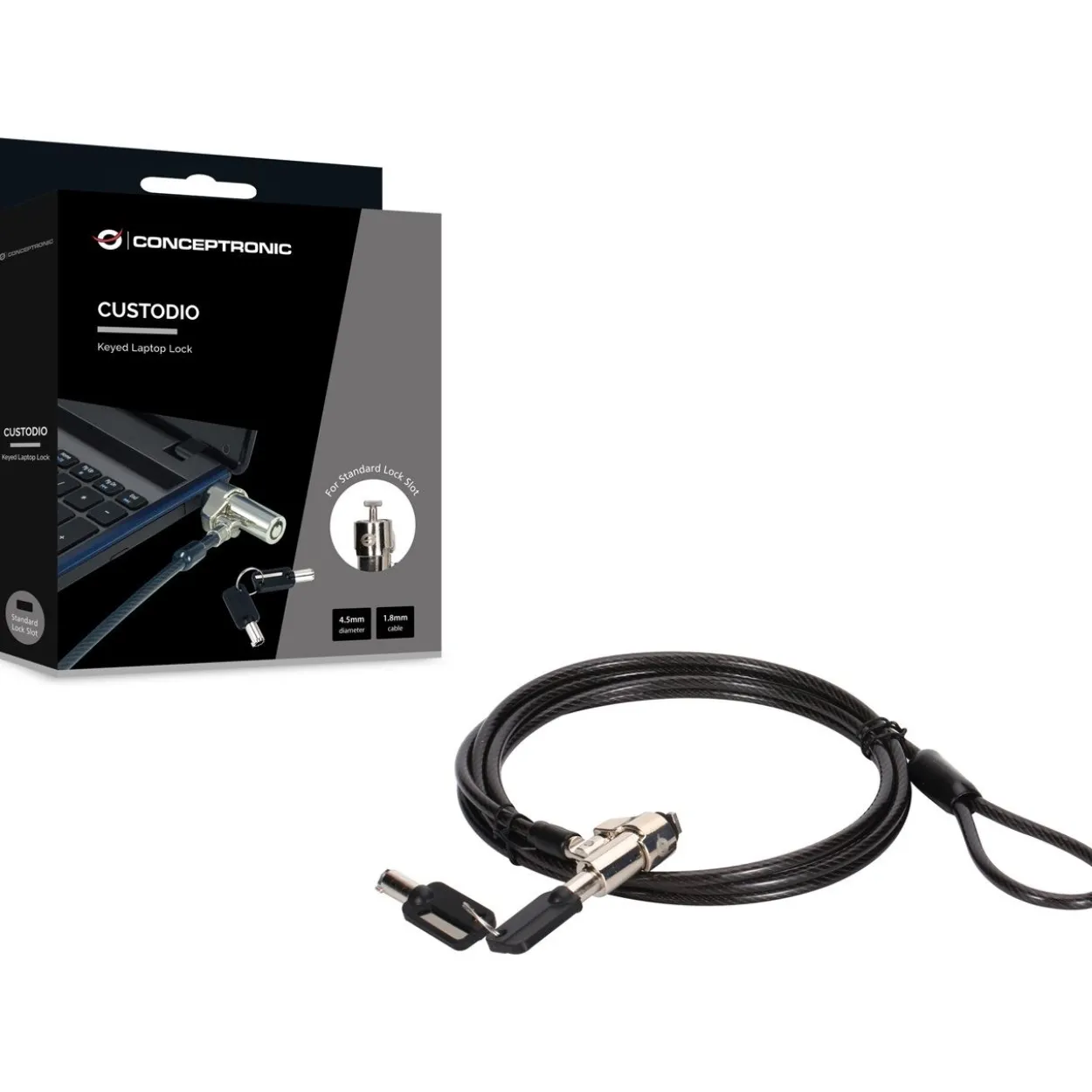 Conceptronic NBT Notebook Schlüsselschloss Standard 1.80m