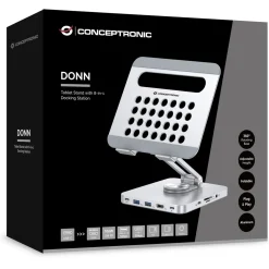 Conceptronic Tablet Halterung inkl 8-in-1 Docking Station si