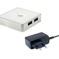 Conceptronic USB-Hub 4Port USB3.0 mit Power Adapter