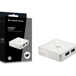 Conceptronic USB-Hub 4Port USB3.0 mit Power Adapter