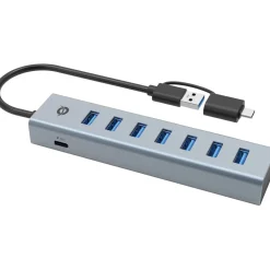 Conceptronic USB-Hub 7-Port 3.0 ->7x3.0 +TypC 5Gbps m.Nz gr