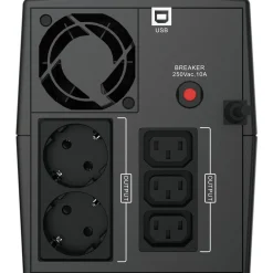 Conceptronic ZEUS 1200VA 720W USV, IEC + Schutzkontakt Bulk