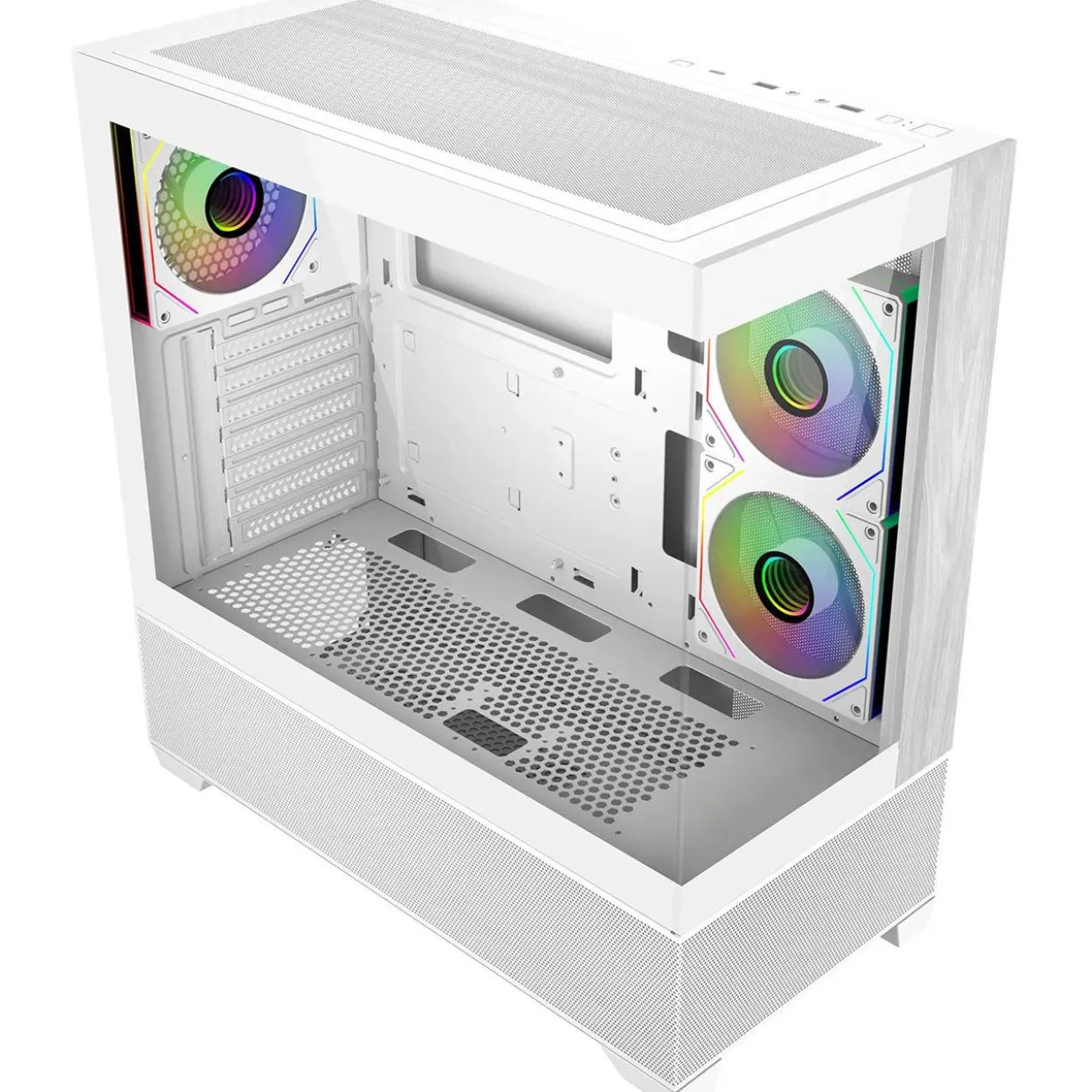 Cooler Master Elite 690 White (weiß/holz, Tempered Glass x 2)