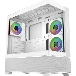 Cooler Master Elite 690 White (weiß/holz, Tempered Glass x 2)