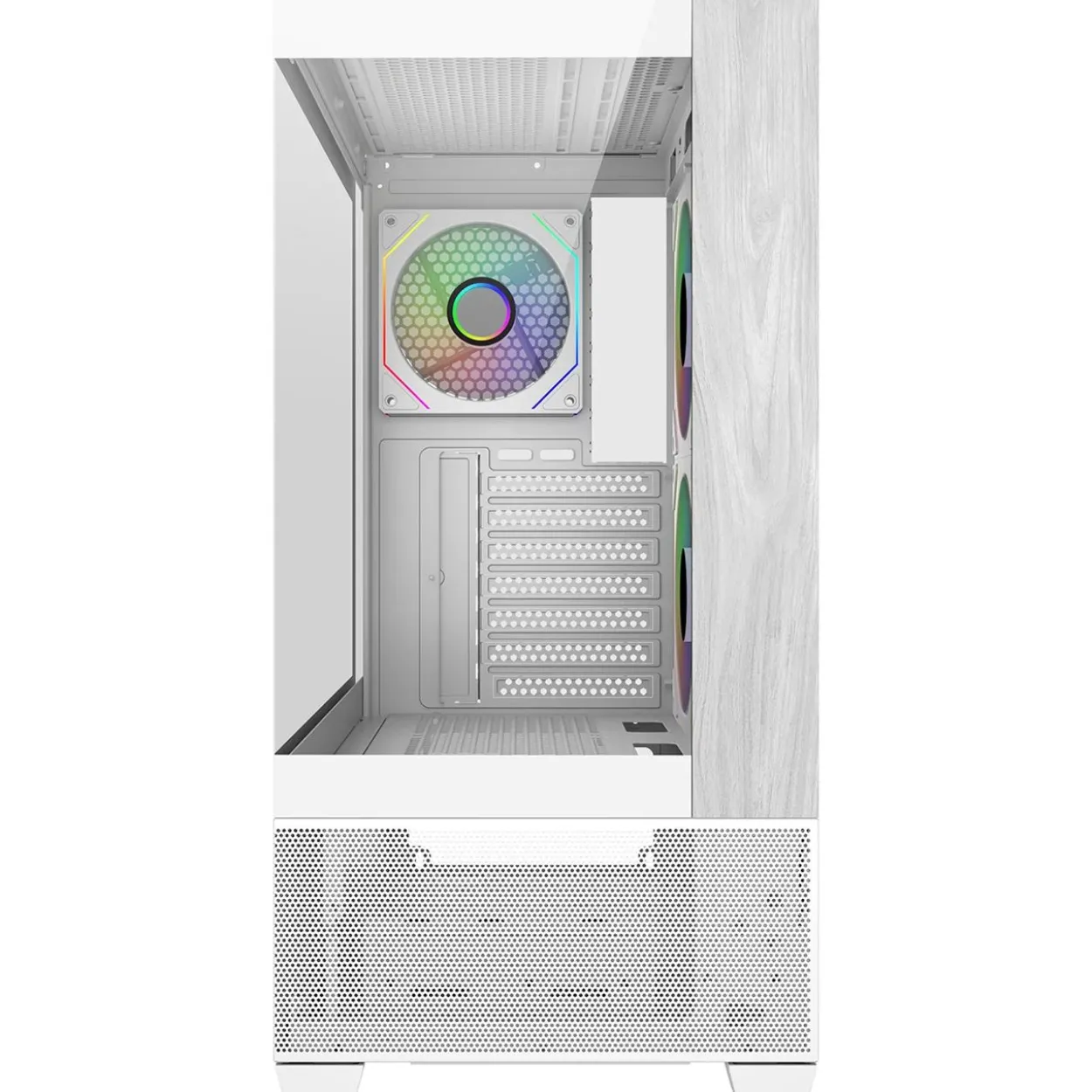Cooler Master Elite 690 White (weiß/holz, Tempered Glass x 2)