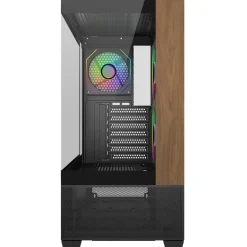 Cooler Master Elite 690 Wood (schwarz/holz, Tempered Glass x 2)
