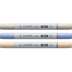 COPIC Ciao Cozy Palette Layoutmarker-Set farbsortiert 1,0 + 6,0 mm, 3 St.