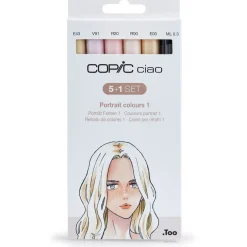 COPIC Ciao 5+1 Layoutmarker-Set farbsortiert 1,0 + 6,0 mm, 6 St. 22075552