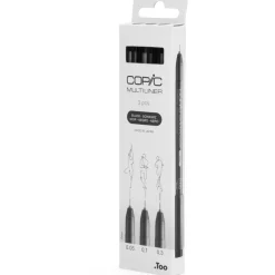 COPIC Multiliner Fineliner schwarz 0.05 + 0.1 + 0.3 mm, 3 St.