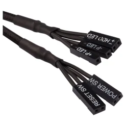Corsair Premium Sleeved Frontpanel Kabel Verlängerungskit, schwarz