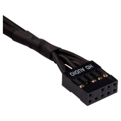 Corsair Premium Sleeved Frontpanel Kabel Verlängerungskit, schwarz