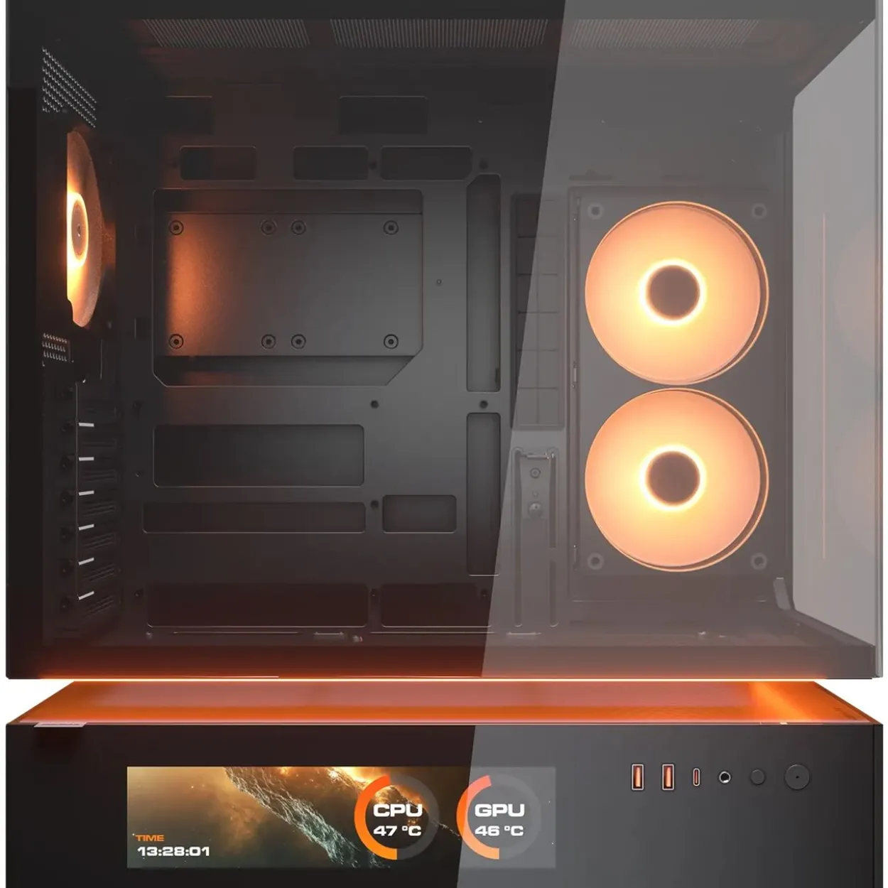 Cougar CFV235 Vision Midi-Tower ARGB, Glas, Schwarz