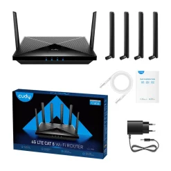 Cudy LT700 WLAN-Router Gigabit Ethernet Dual-Band (2,4 GHz/5 GHz) 4G Schwarz
