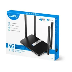 Cudy LT500 WLAN-Router Schnelles Ethernet Dual-Band (2,4 GHz/5 GHz) 4G Schwarz