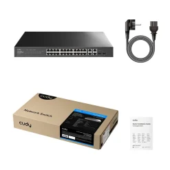 Cudy Switch GS1028ES2 - 26 Ports - 26x GE (10/100/1000) - 2x Combo-SPF