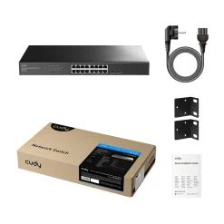 Cudy Switch GS1016ES2 - 16 Ports - 16x GE (10/100/1000) - 2x SFP