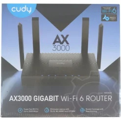 Cudy WR3000 WLAN-Router Gigabit Ethernet Dual-Band (2,4 GHz/5 GHz) Schwarz